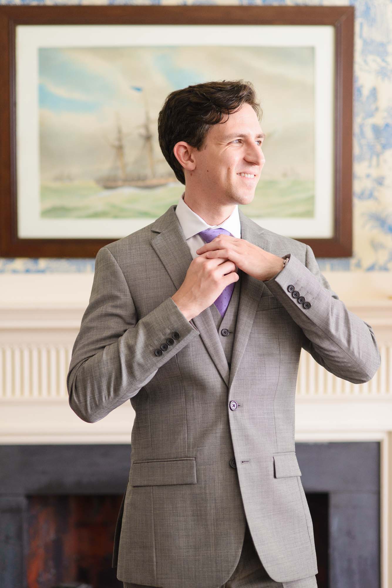Lyman Estate Wedding Groom