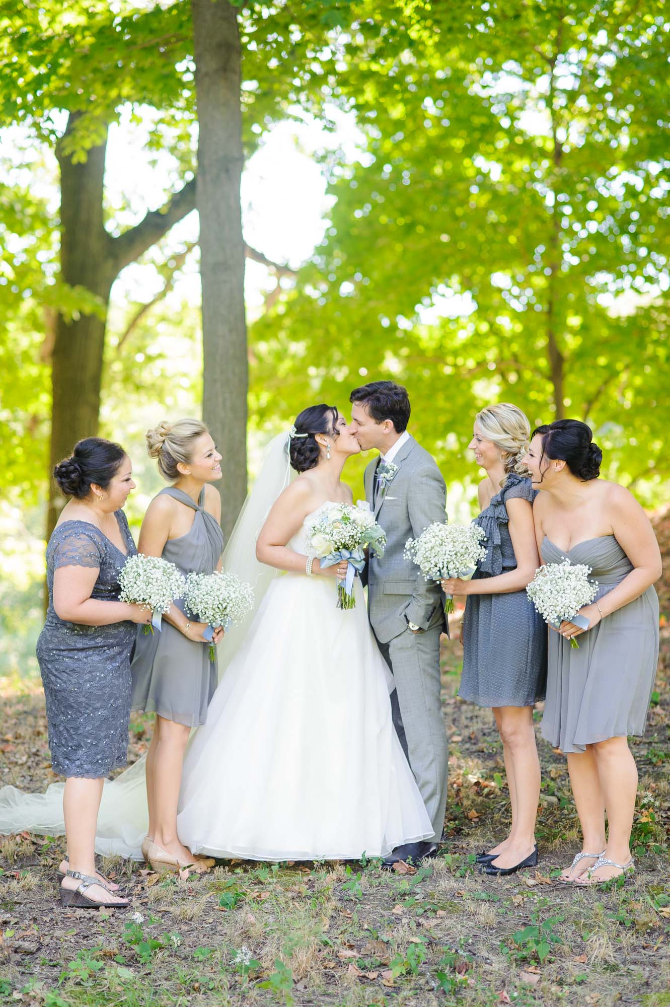 Lyman Estate Wedding Party Waltham MA