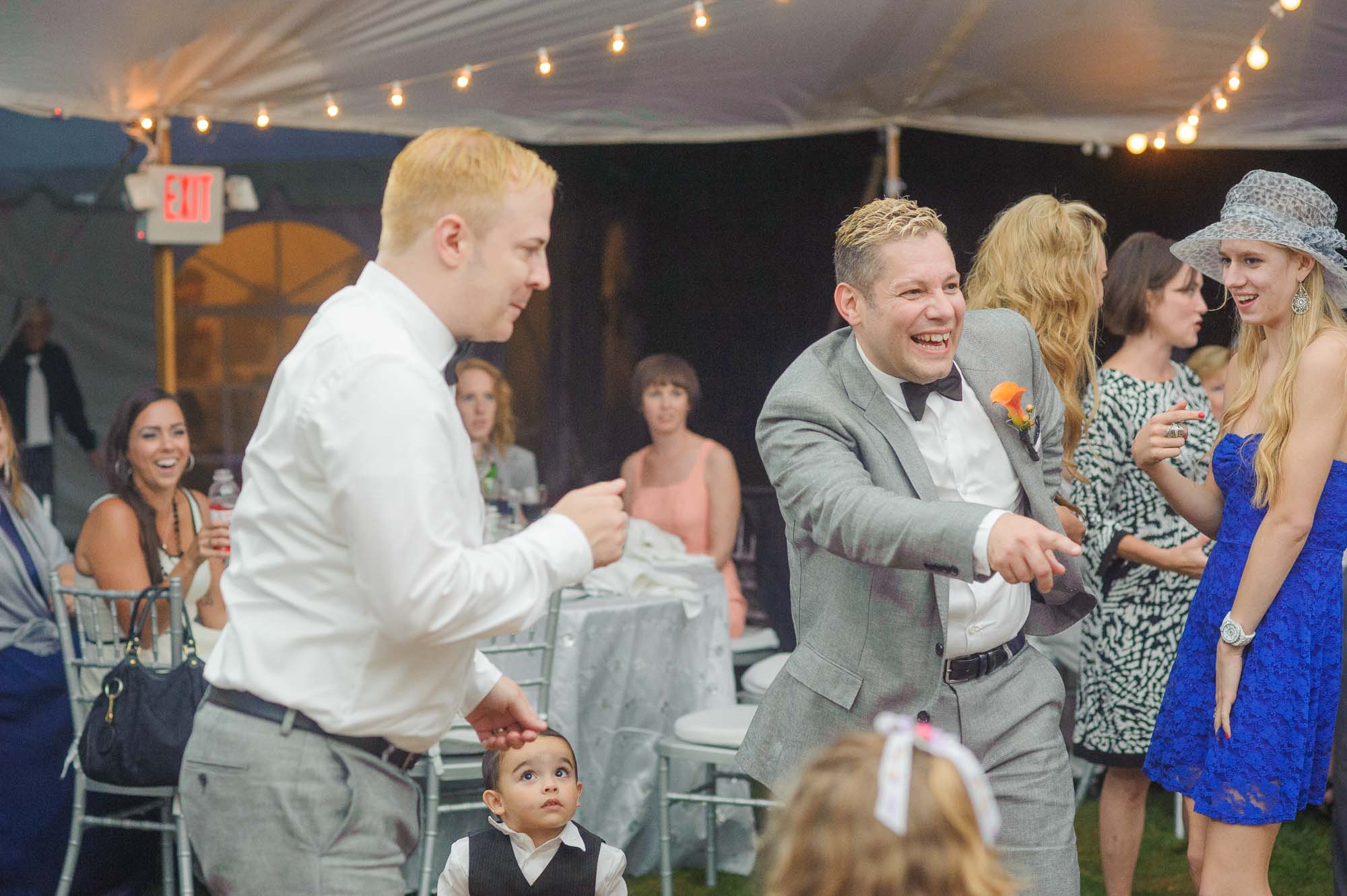 MA LGBT Backyard Wedding Reception Dance Floor
