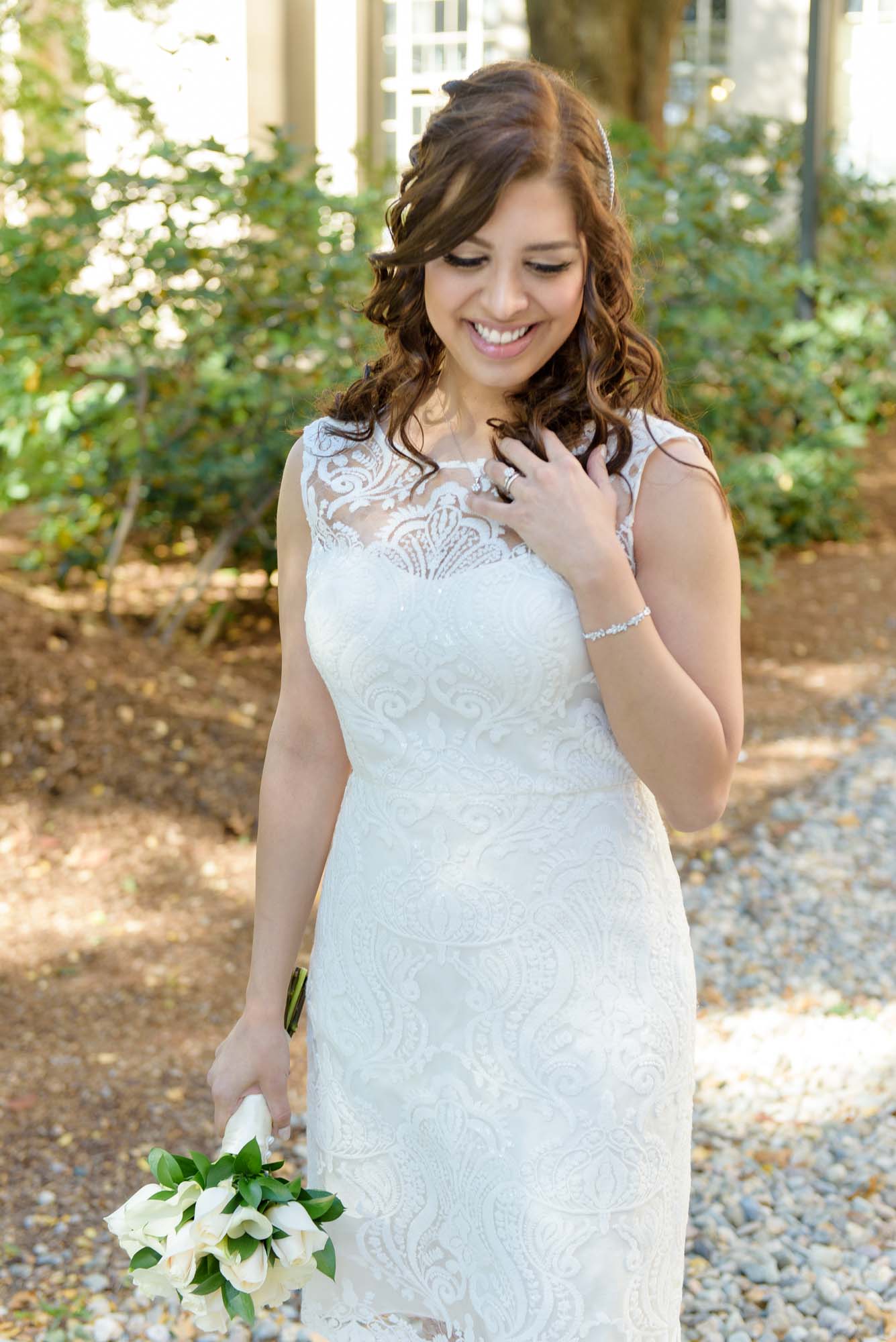 MIT Cambridge Wedding bride bouquet