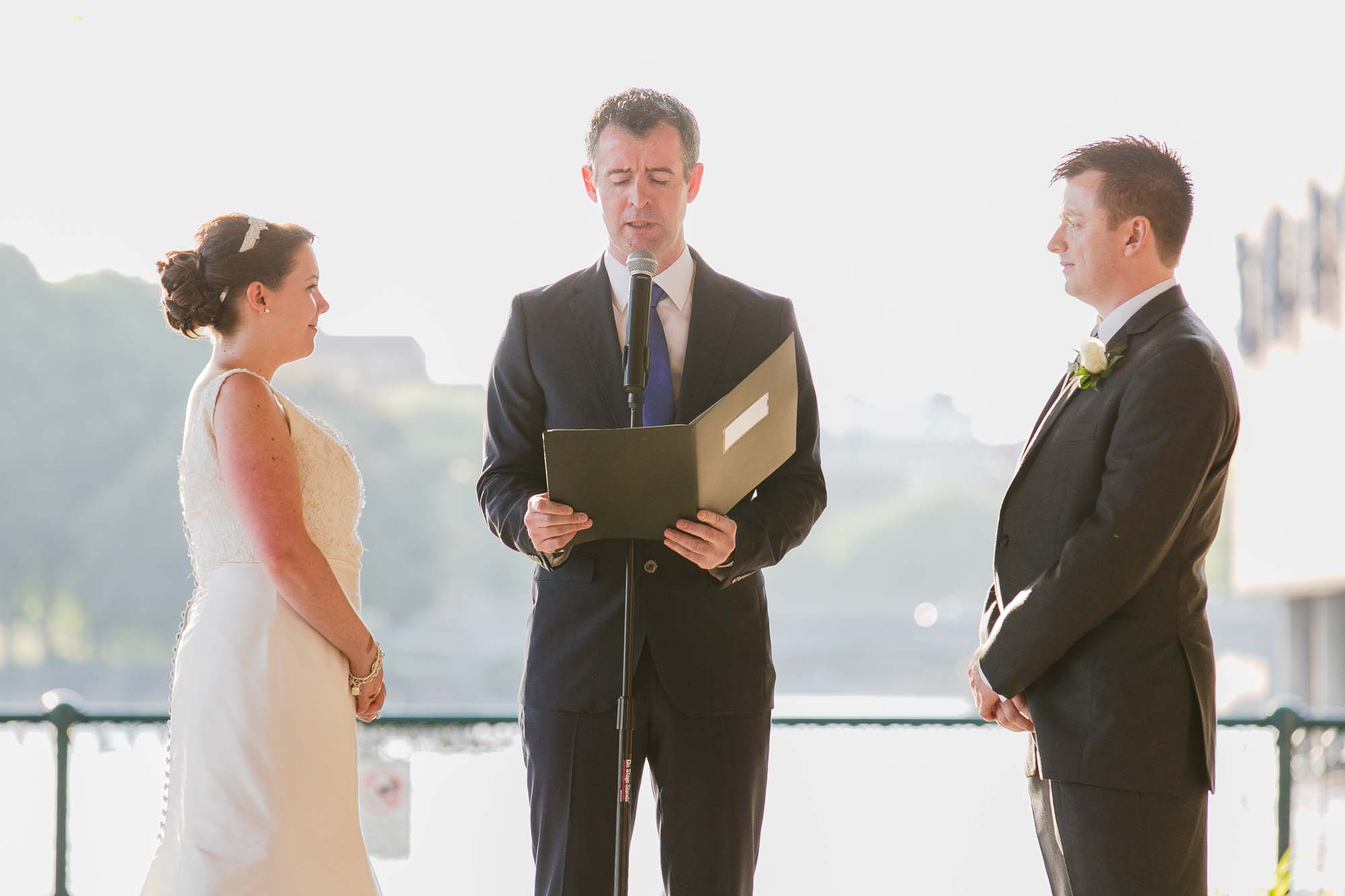 Museum Of Science Boston Waterfront Wedding Cermeony Outdoors
