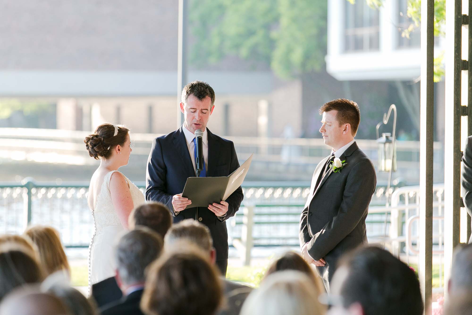 Museum Of Science Boston Waterfront Wedding Cermeony Outdoors