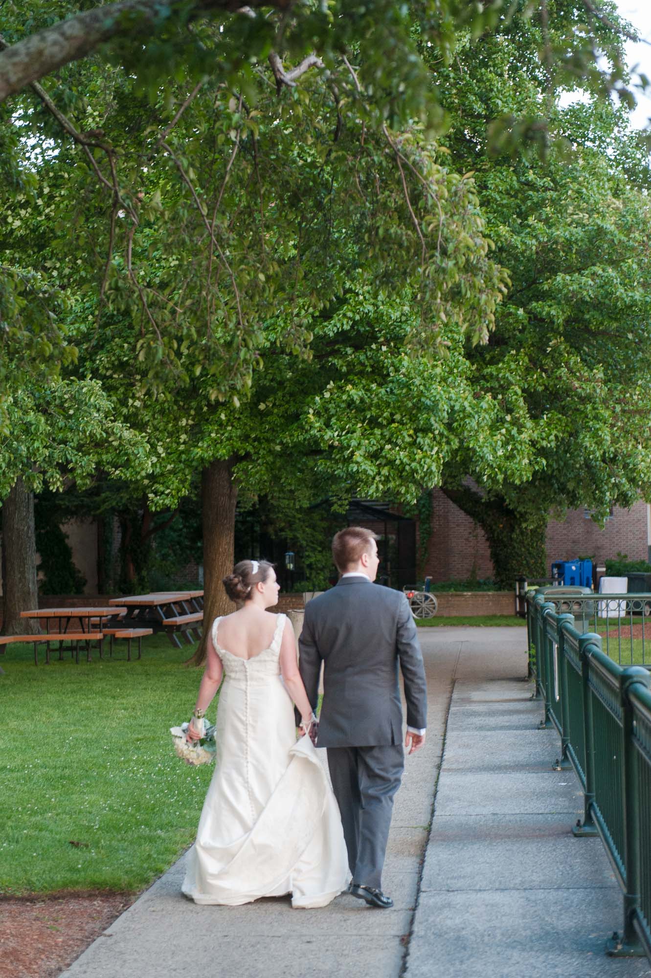 Museum Of Science Boston Wedding Bride Groom Outdoor Portrait