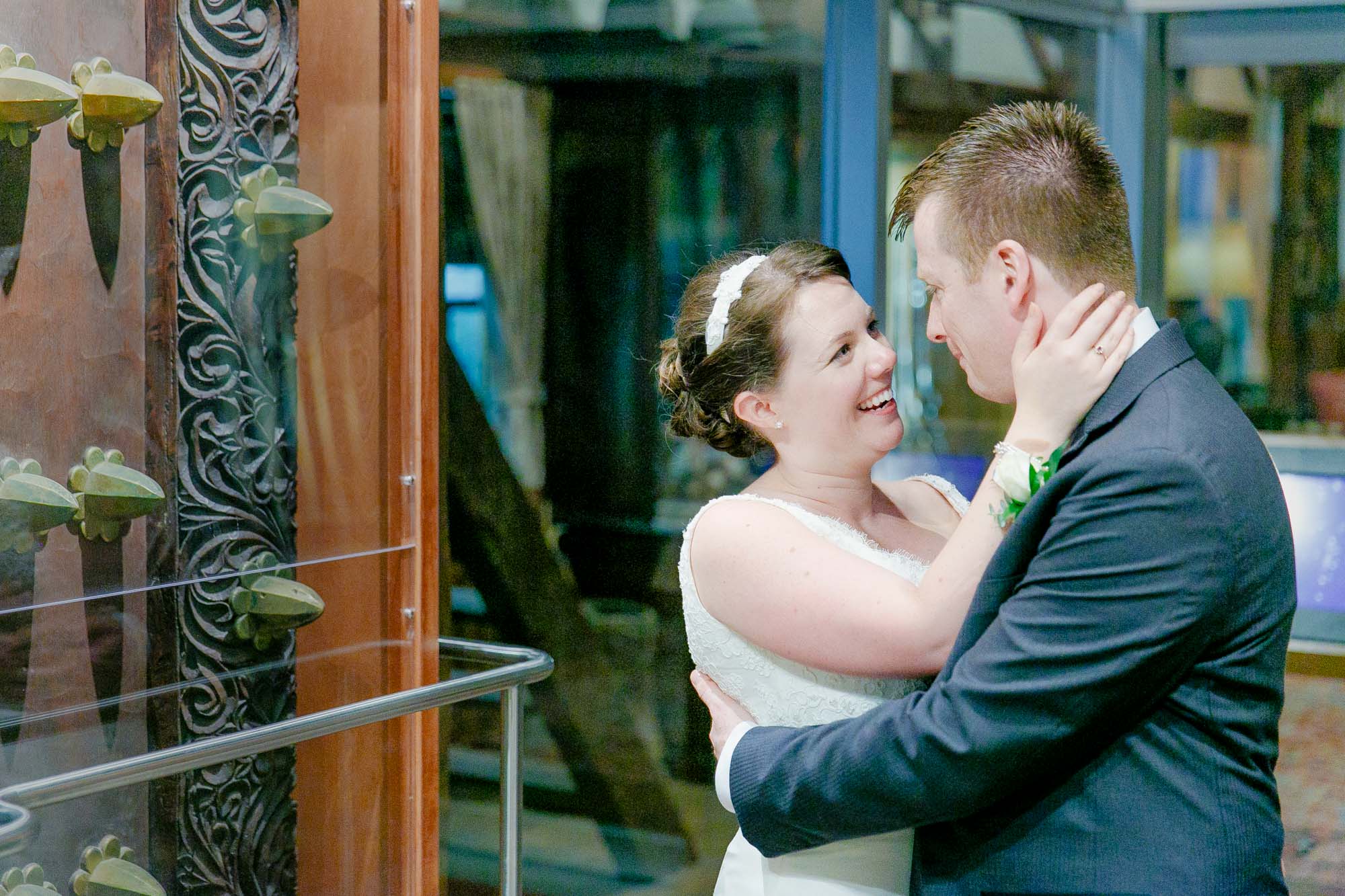 Museum Of Science Boston Wedding Bride Groom Portraits