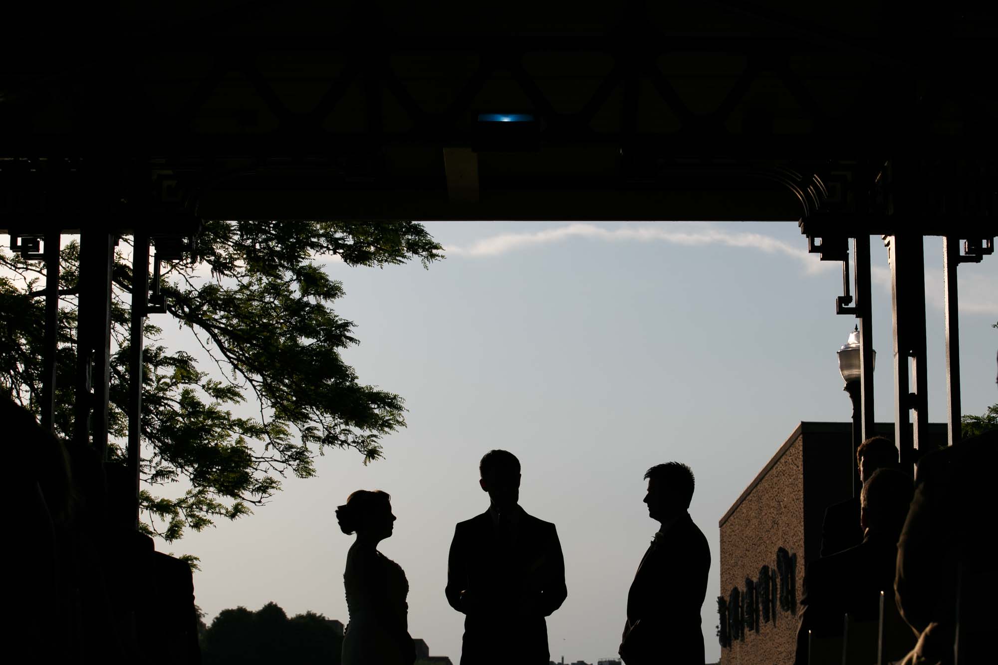 Museum Of Science Boston Wedding Cermeony Silhouette