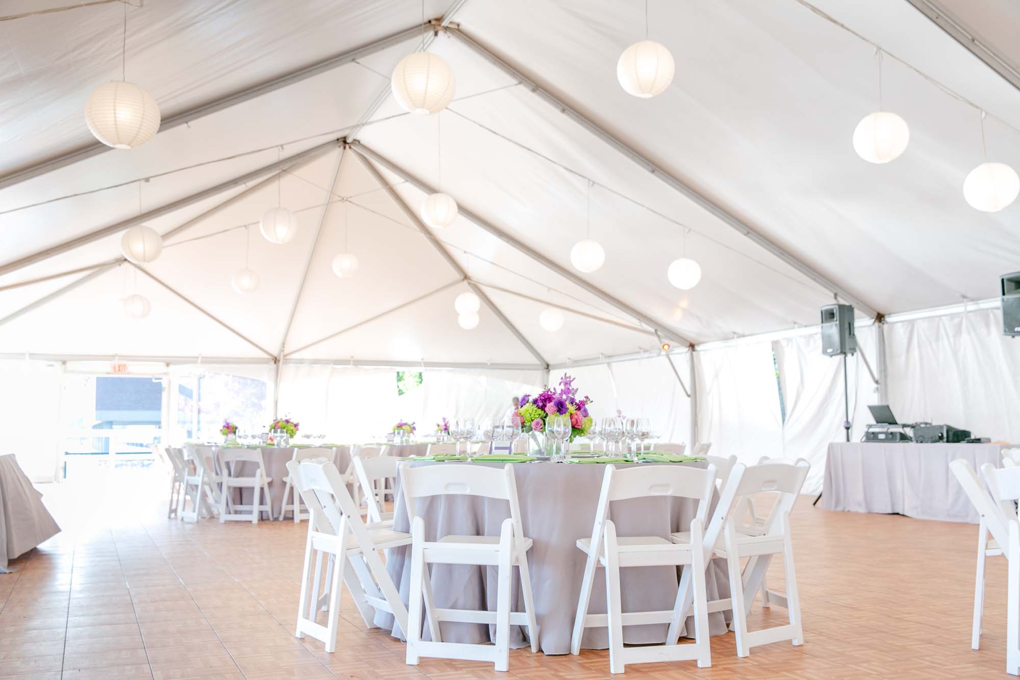 Museum Of Science Boston Wedding Tented Reception Tables