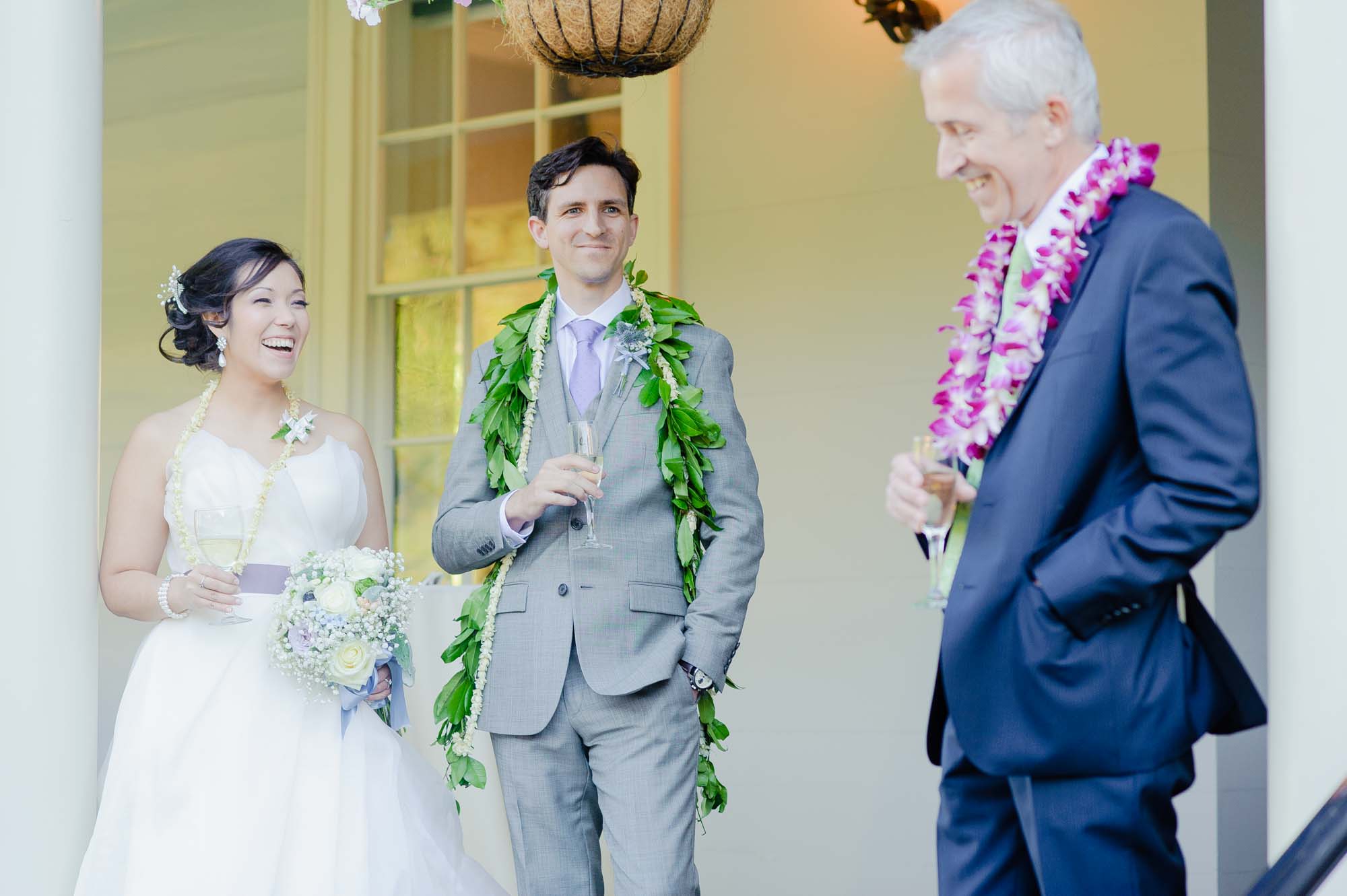 Outdoor Toast At Lyman Estate Wedding