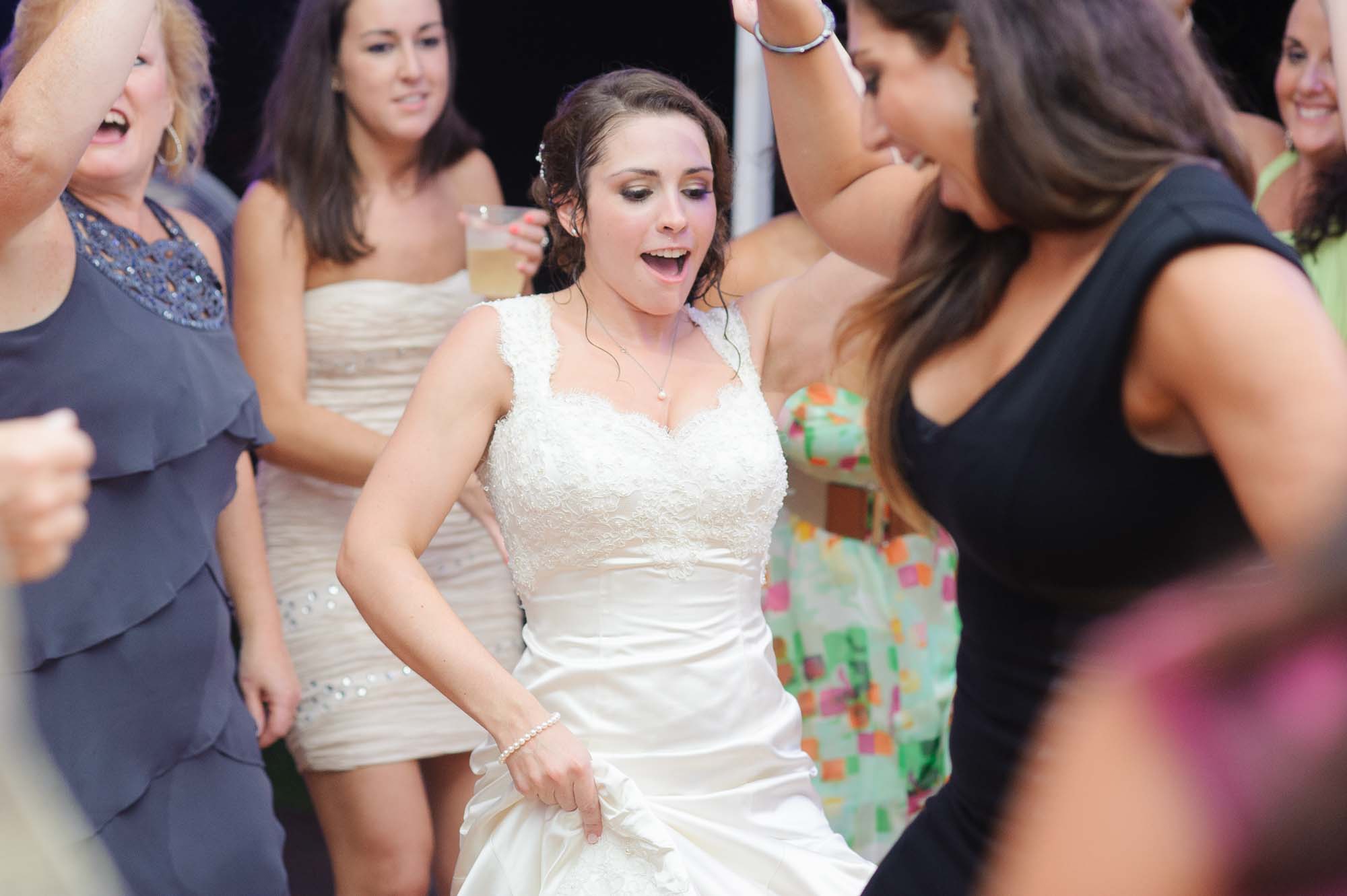 Pierce House Wedding Reception Bride Dancing