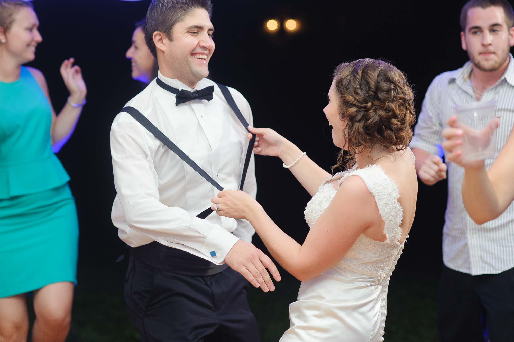 Pierce House Wedding Reception Dance Floor Bride Groom