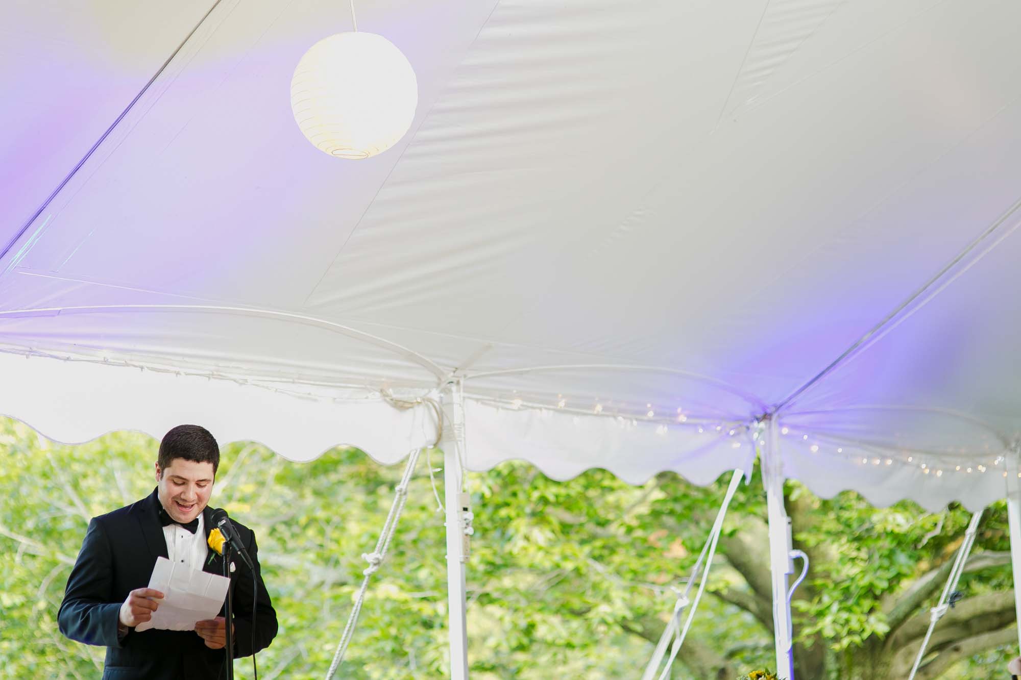 Pierce House Wedding Reception Toast