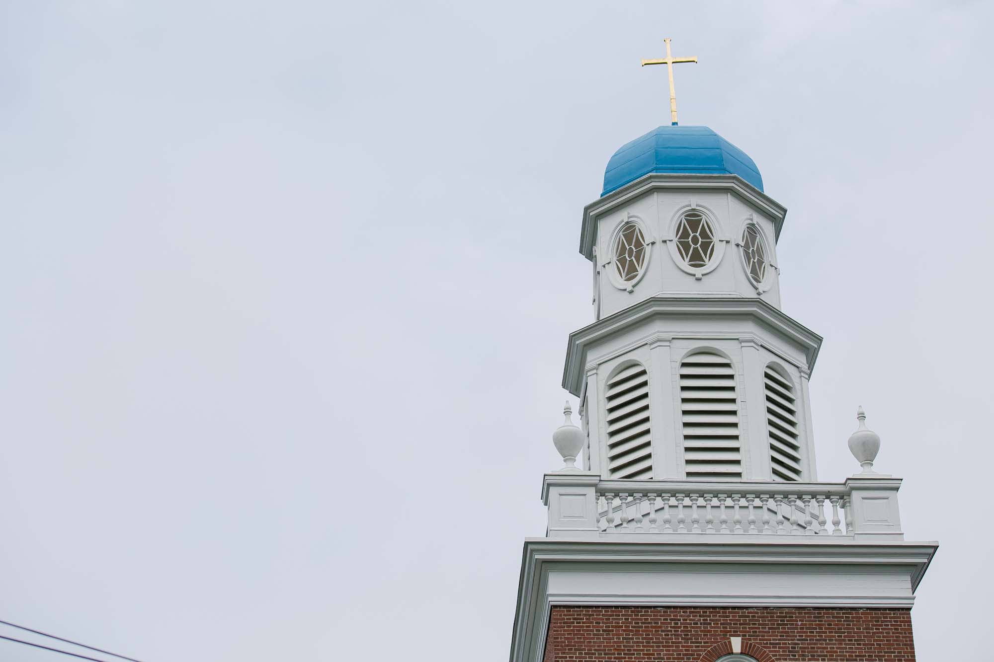 St. Brigid Parish Lexington MA Blue Top