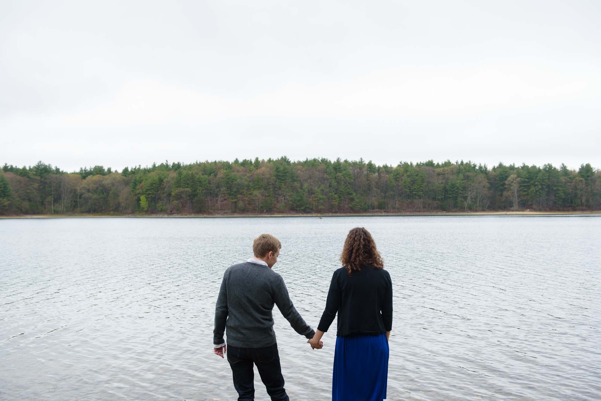 Walden Pond Engagement Session Concord MA