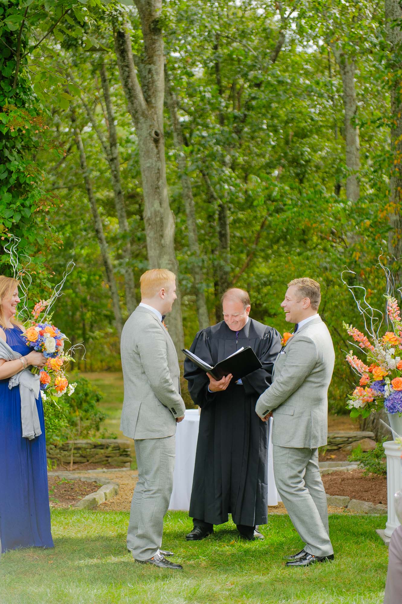 Backyard Gay Wedding Ceremony Massachusetts