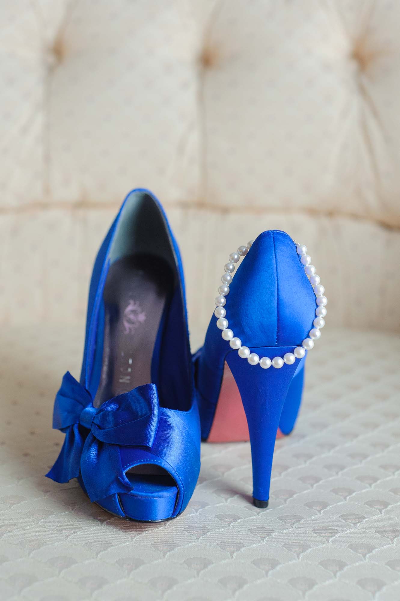 Blue Wedding Shoes Heels Pierce House