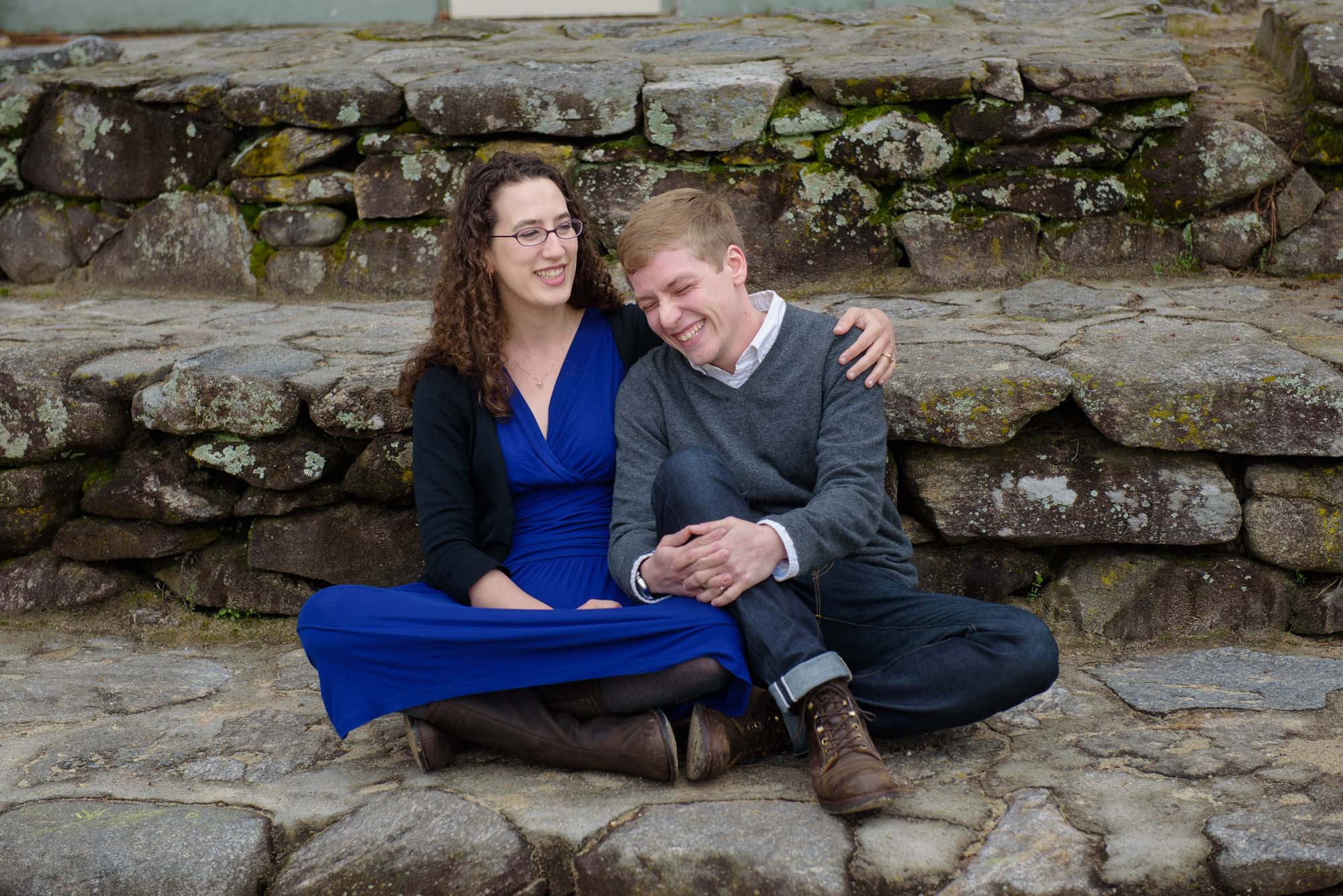 Candid LGBT Couple Engagement Session Walden Pond, Concord MA