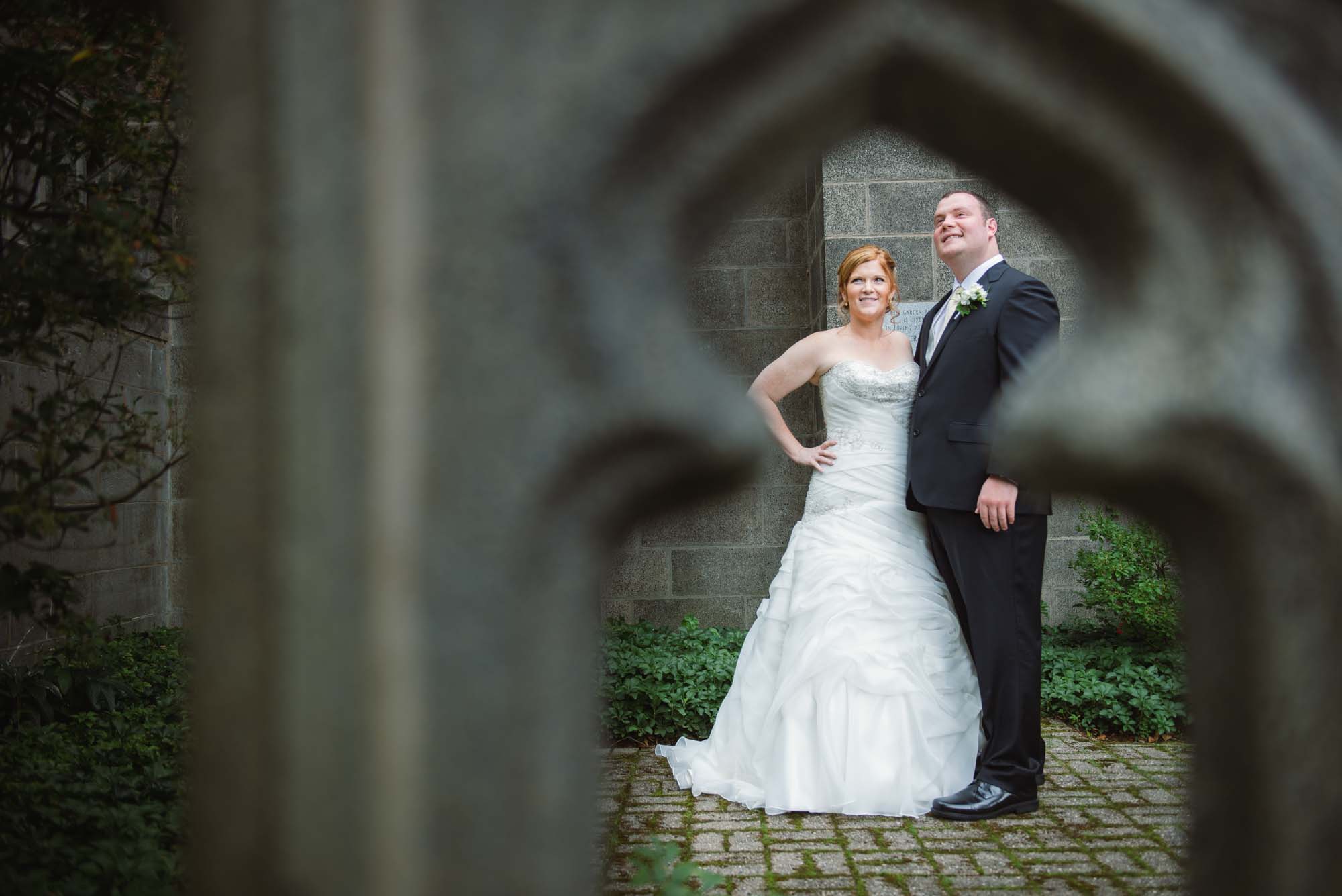 Candid Bride And Groom Laughter Church Of The Redeemer