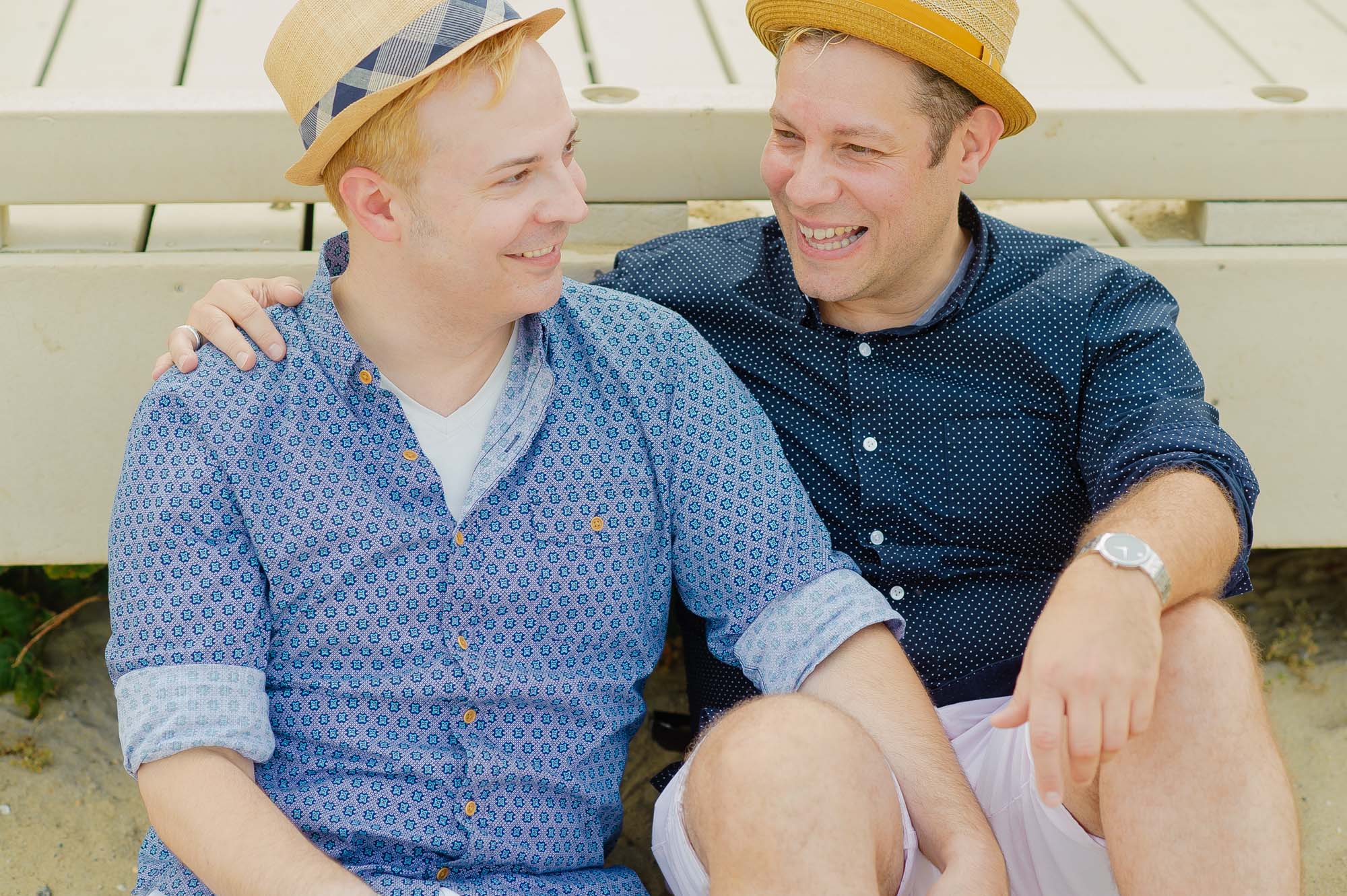 Gay Couple Engagment Session Carson Beach South Boston