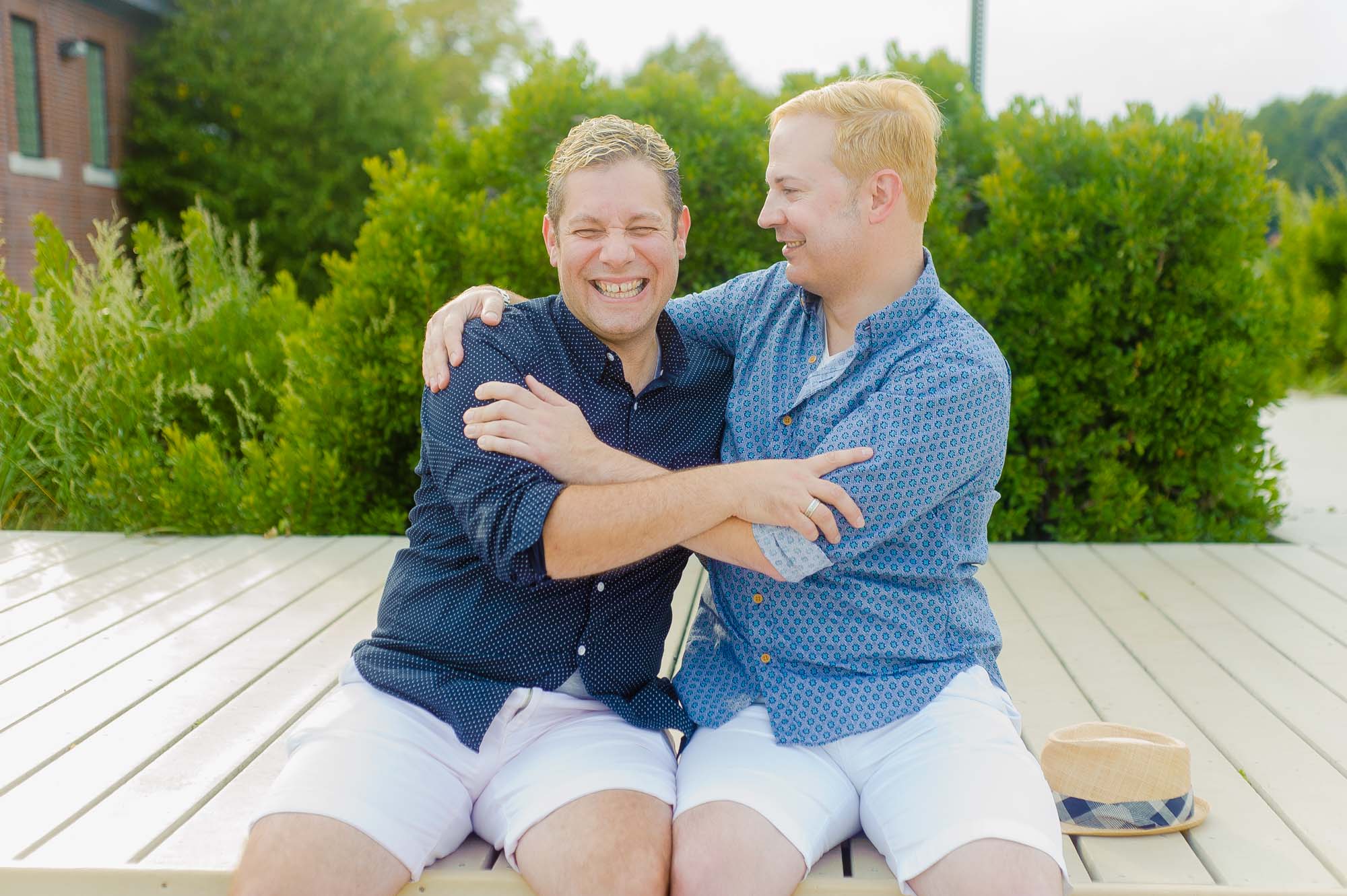 Gay Couple Engagment Session Carson Beach South Boston