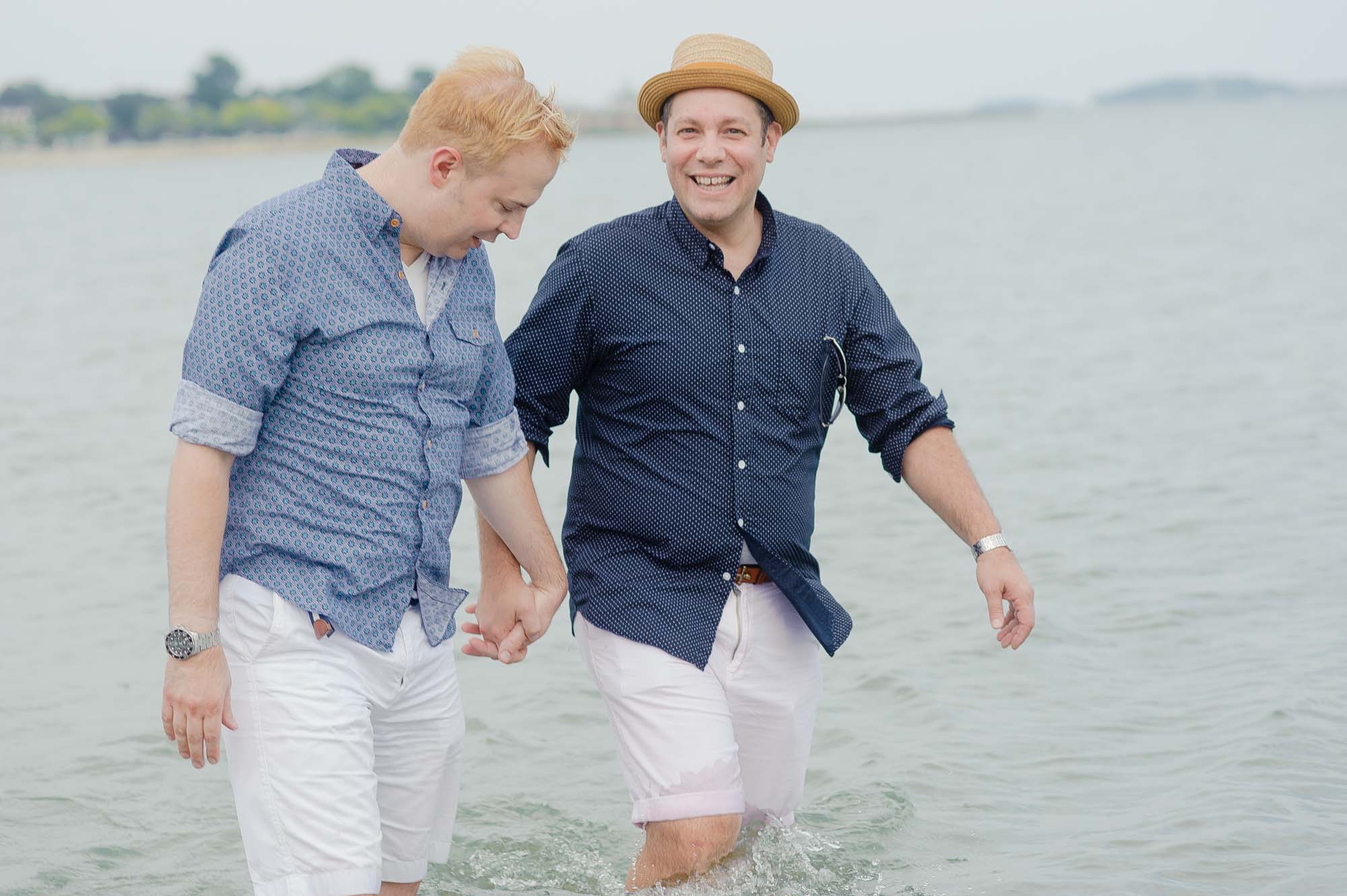 Gay Couple Engagment Session Carson Beach South Boston
