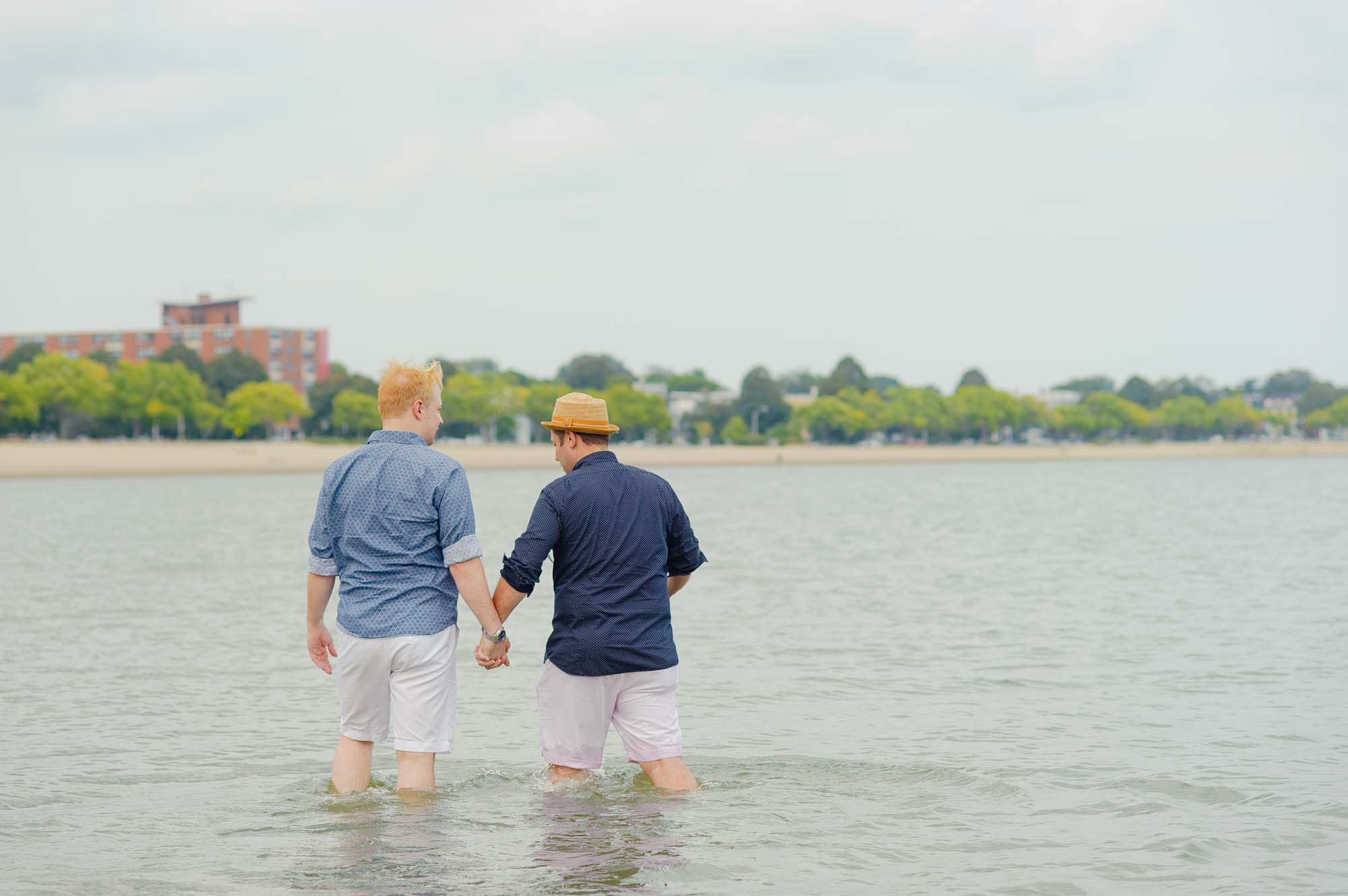 Gay Couple Engagment Session Carson Beach South Boston