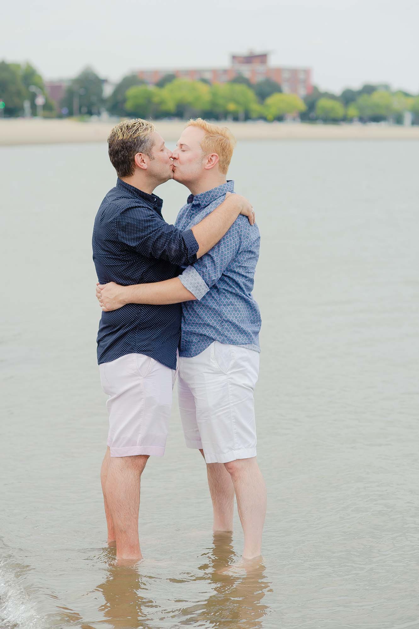 Gay Couple Engagment Session Carson Beach South Boston
