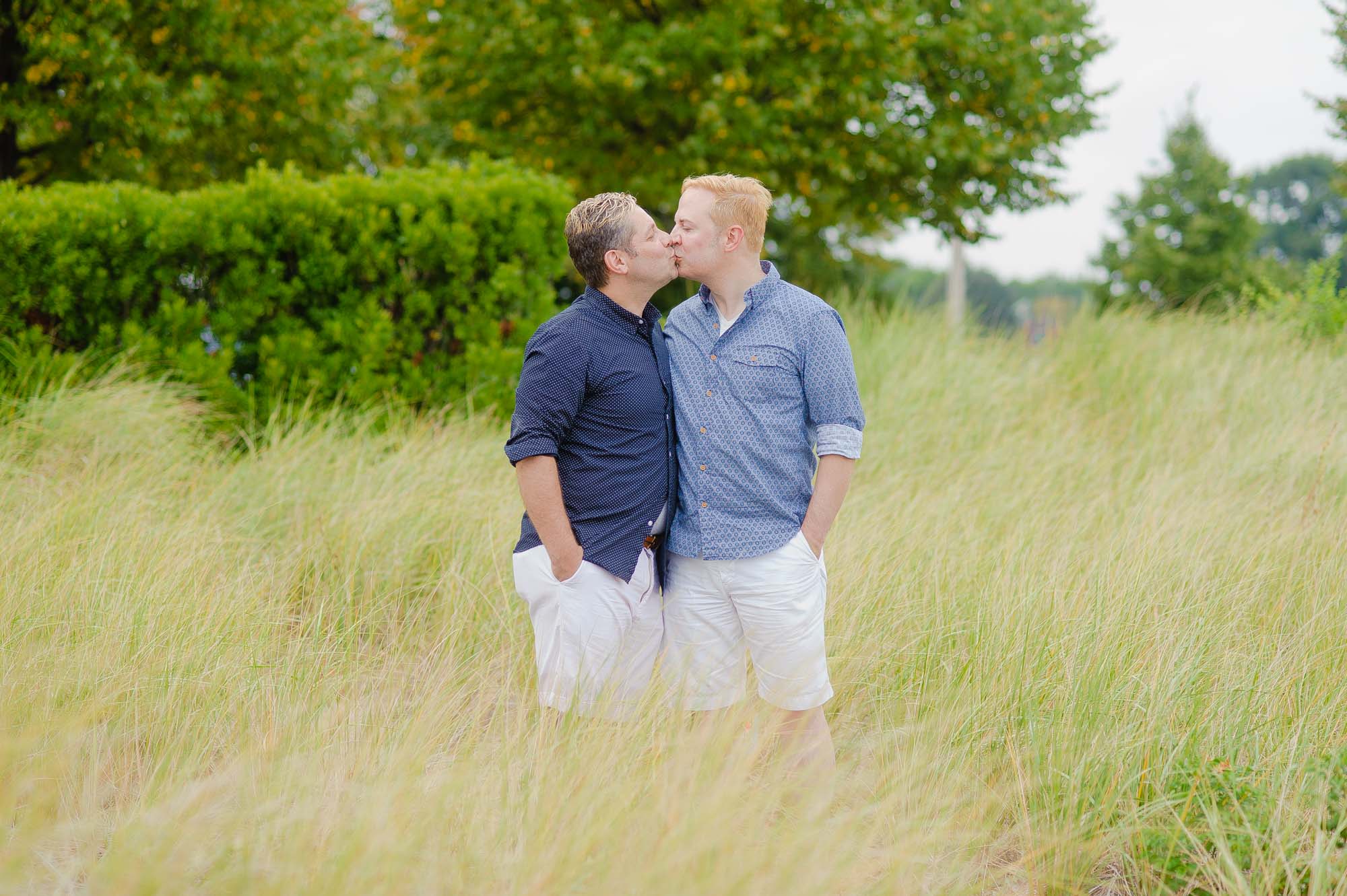 Gay Couple Engagment Session Carson Beach South Boston