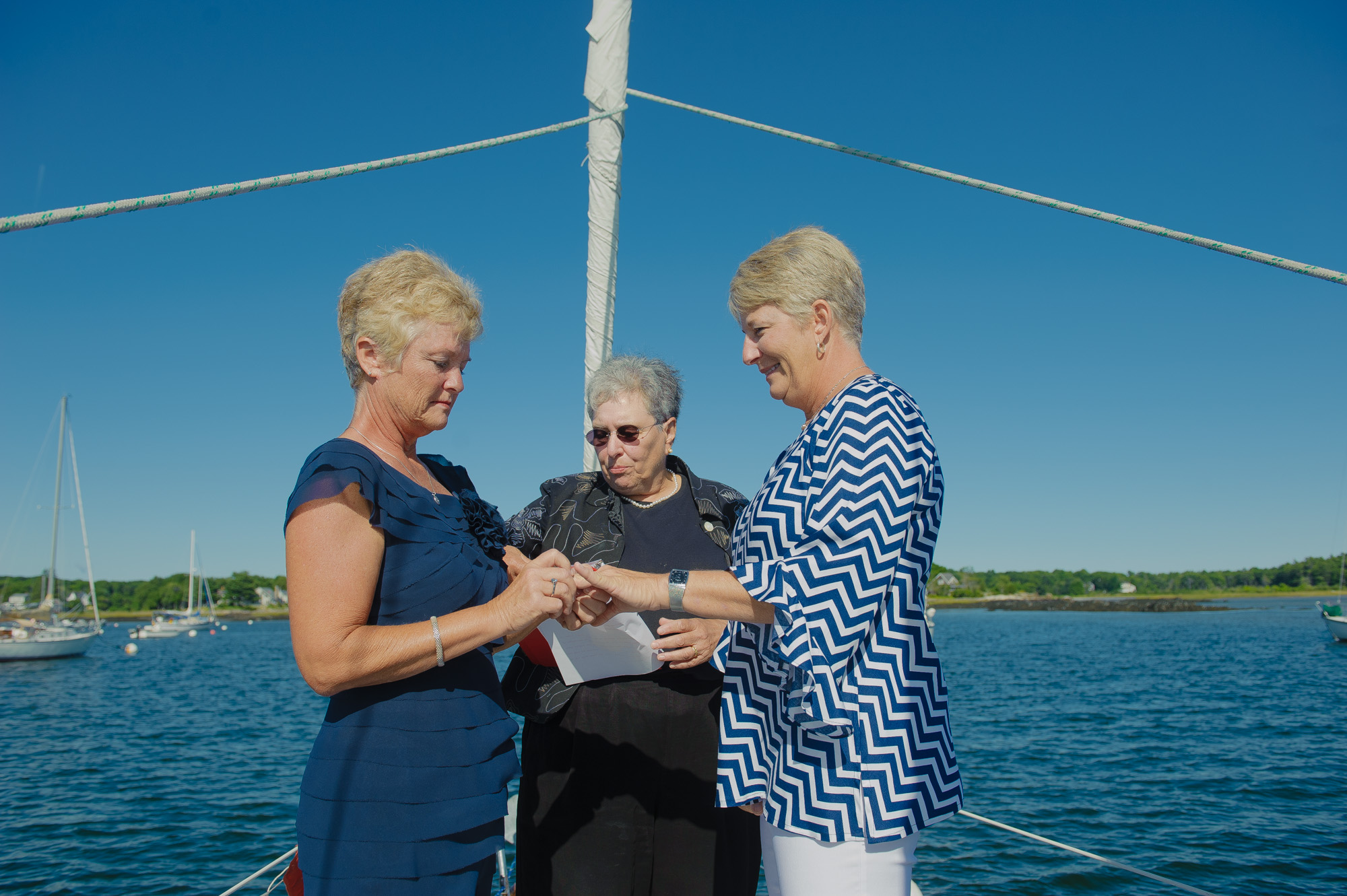 Intimate LGBT Wedding On Sail Boat New England