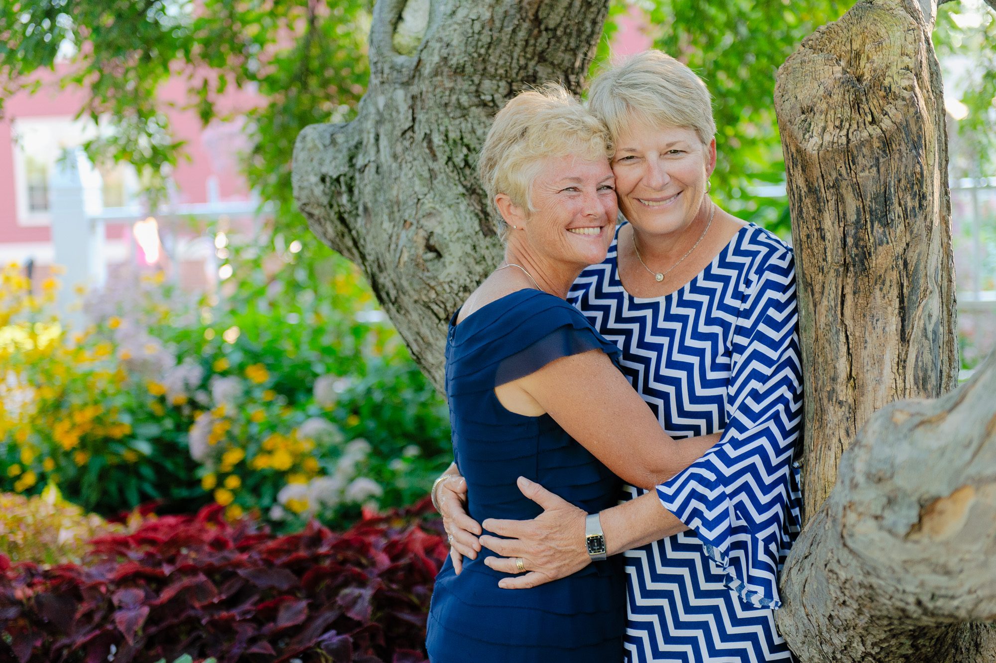 Lesbian LGBT Couple Portrait Summer New England