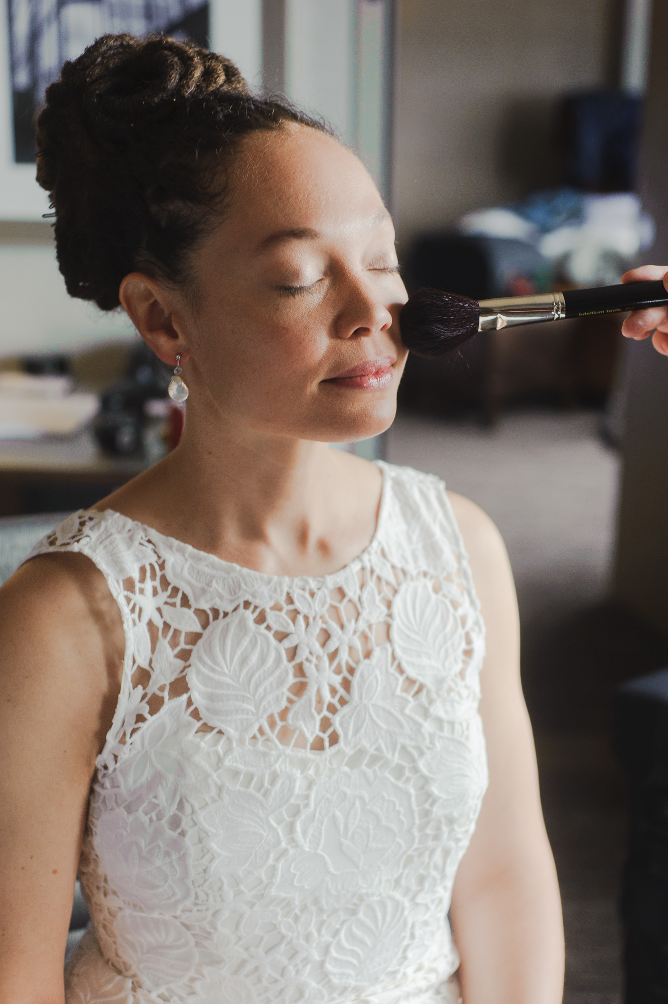 Lesbian Bride Getting Ready Makeup