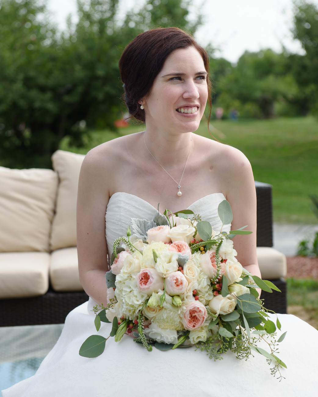 Outdoor Winery Wedding Bride