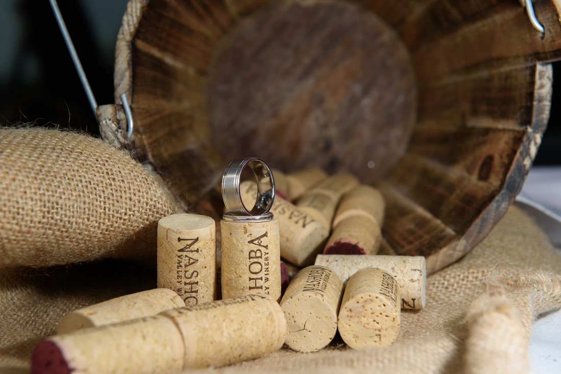 Wedding Rings And Wine Corks